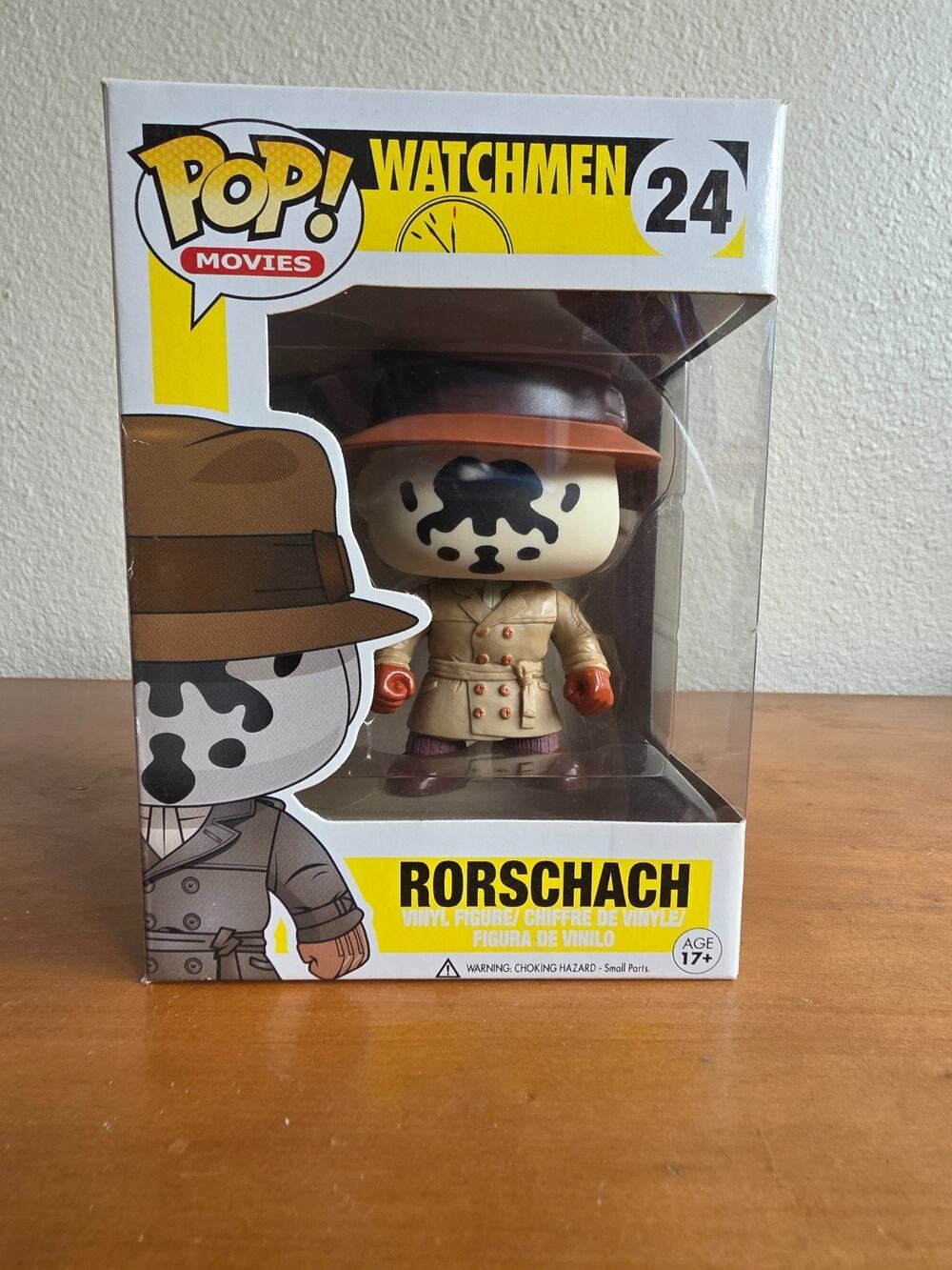 Vaulted Funko Vinyl Pop! Rorschach (Watchmen) RARE! #24 W/ protector box